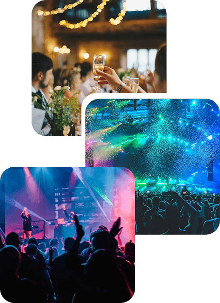 People enjoying an event